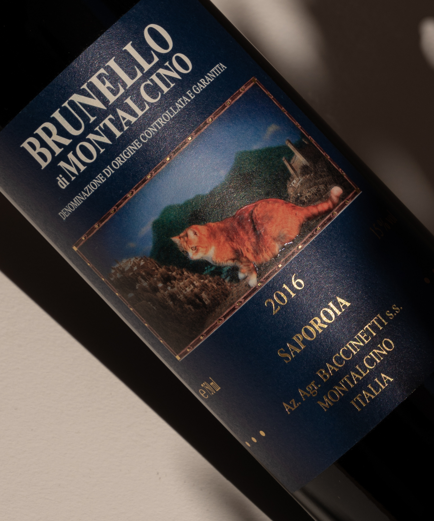 Bottle Brunello di Montalcino label